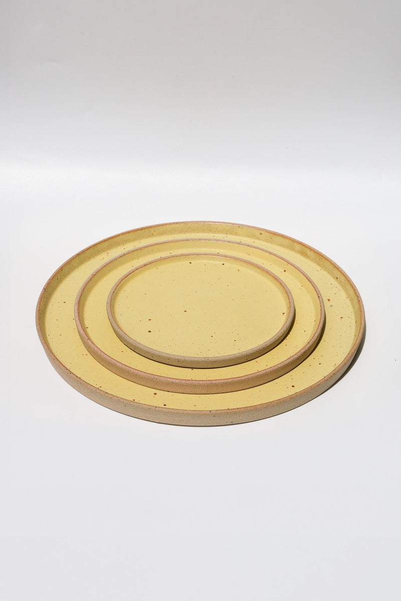 ONE KILN CERAMICS FLAT PLATE S / lemon yellow