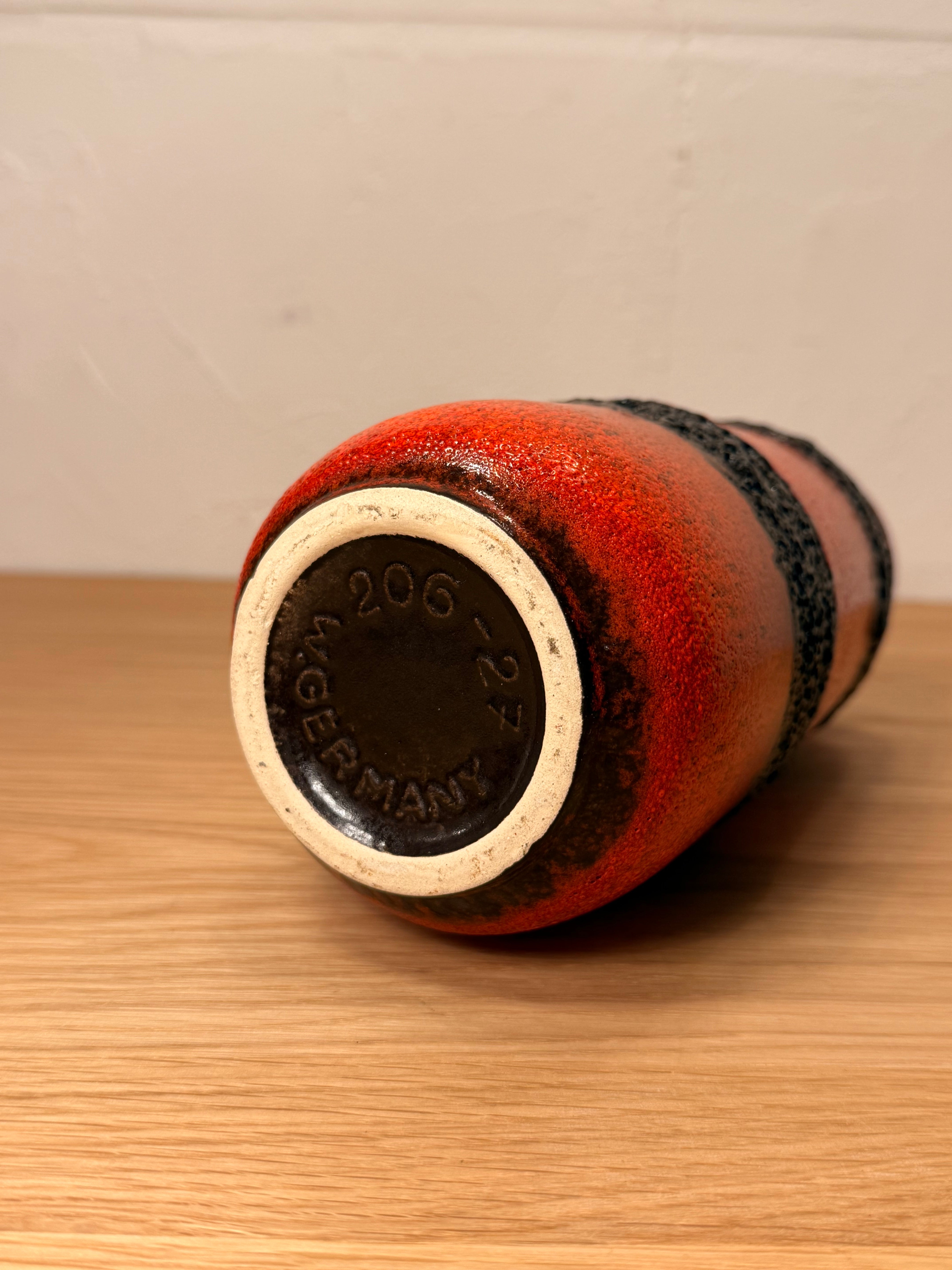Scheurich 206/27 - Fat Lava - セラミック フラワーベース - 1960's-1970's , West Germany - cerote antiques