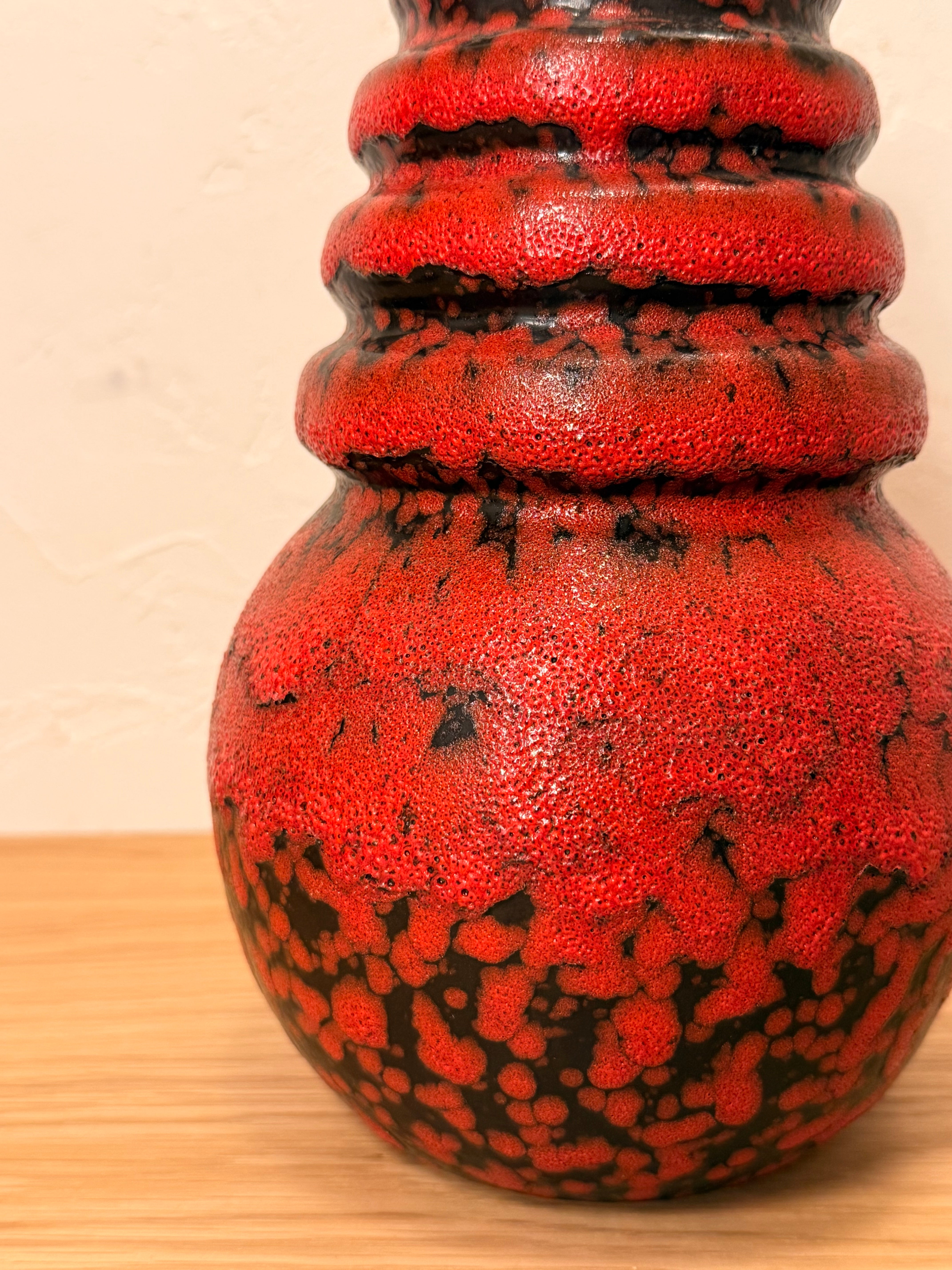 Scheurich "Wien" 269/22 , A.Seide - Fat Lava - セラミック フラワーベース - 1960's-1970's , West Germany - cerote antiques