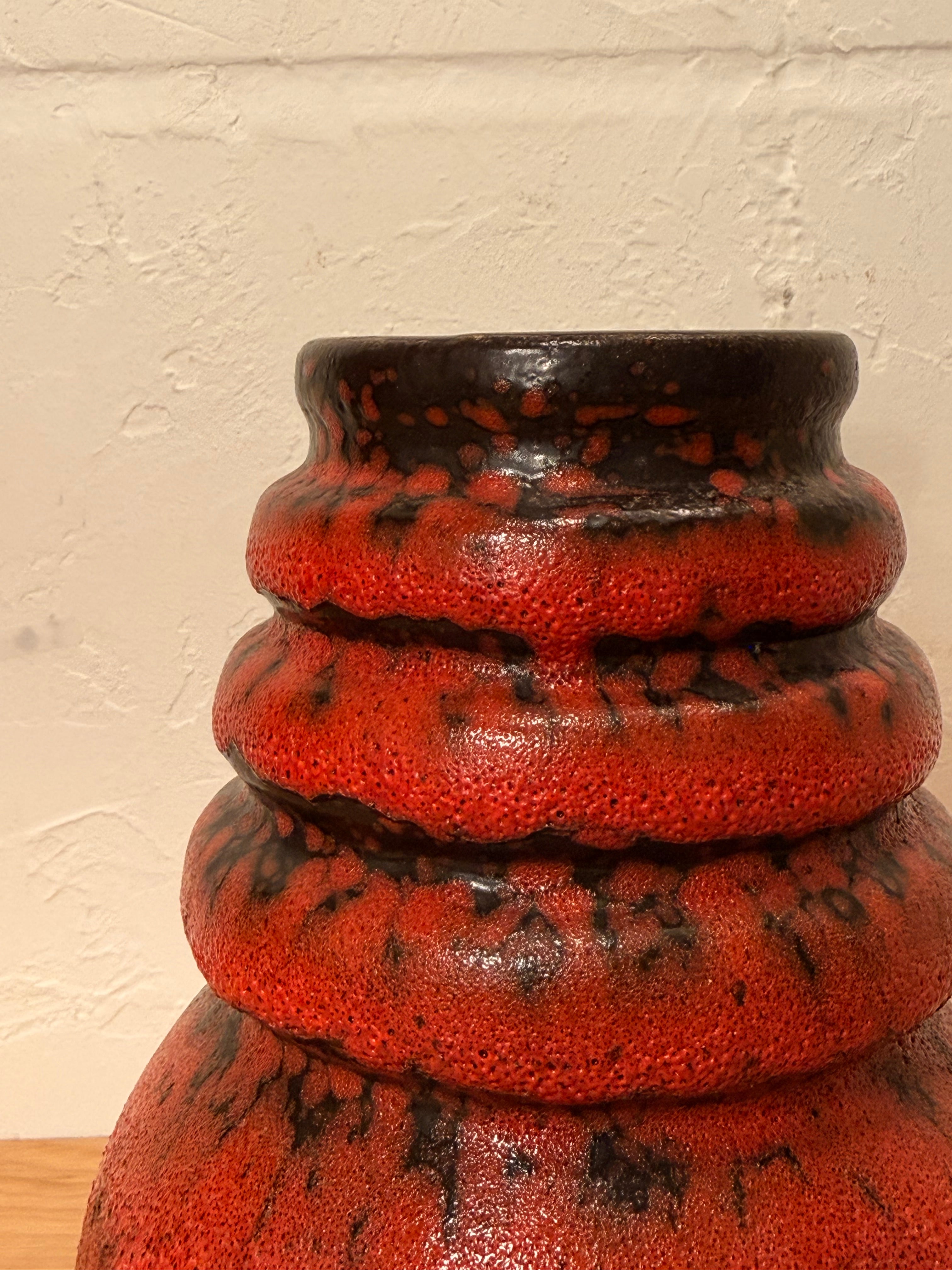 Scheurich "Wien" 269/22 , A.Seide - Fat Lava - セラミック フラワーベース - 1960's-1970's , West Germany - cerote antiques
