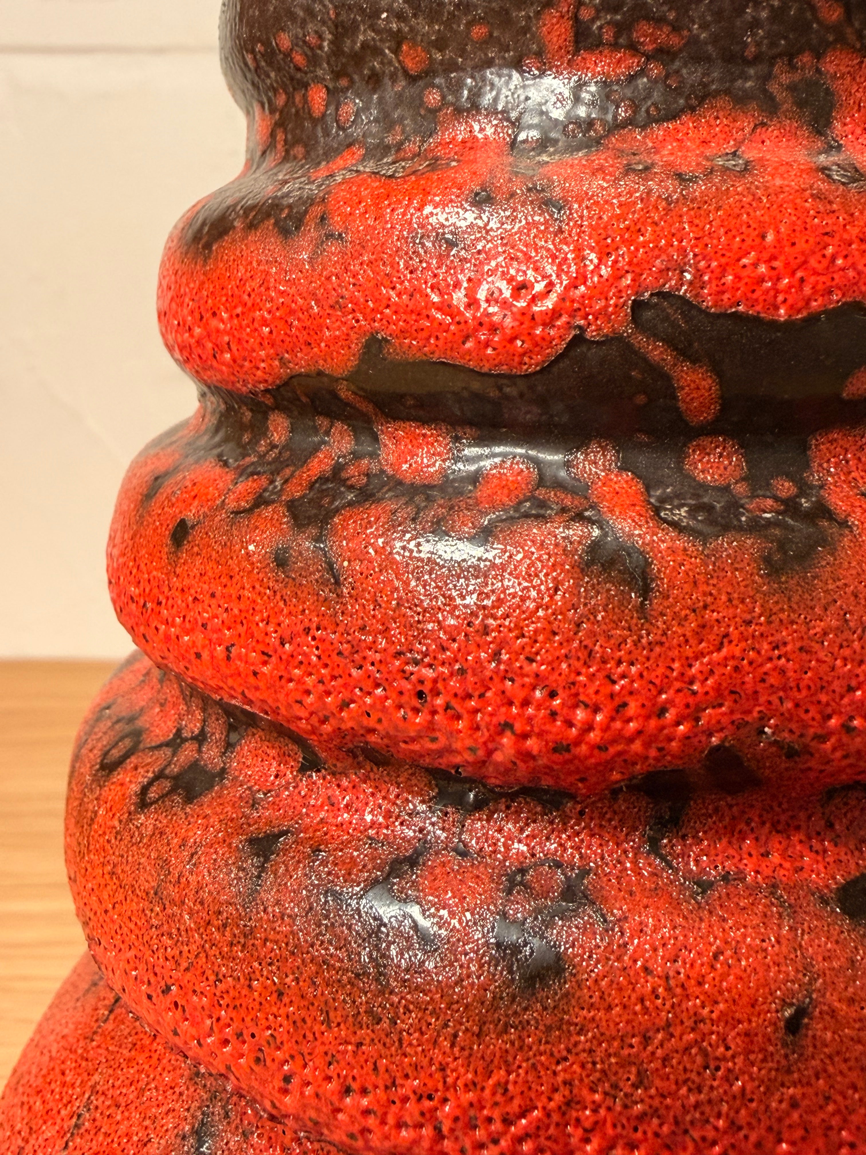 Scheurich "Wien" 269/22 , A.Seide - Fat Lava - セラミック フラワーベース - 1960's-1970's , West Germany - cerote antiques
