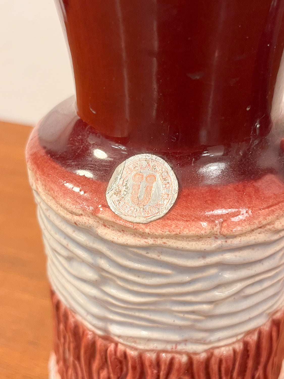 Üebelacker Keramik 1758/25 - Fat Lava - セラミック フラワーベース - West Germany - cerote antiques