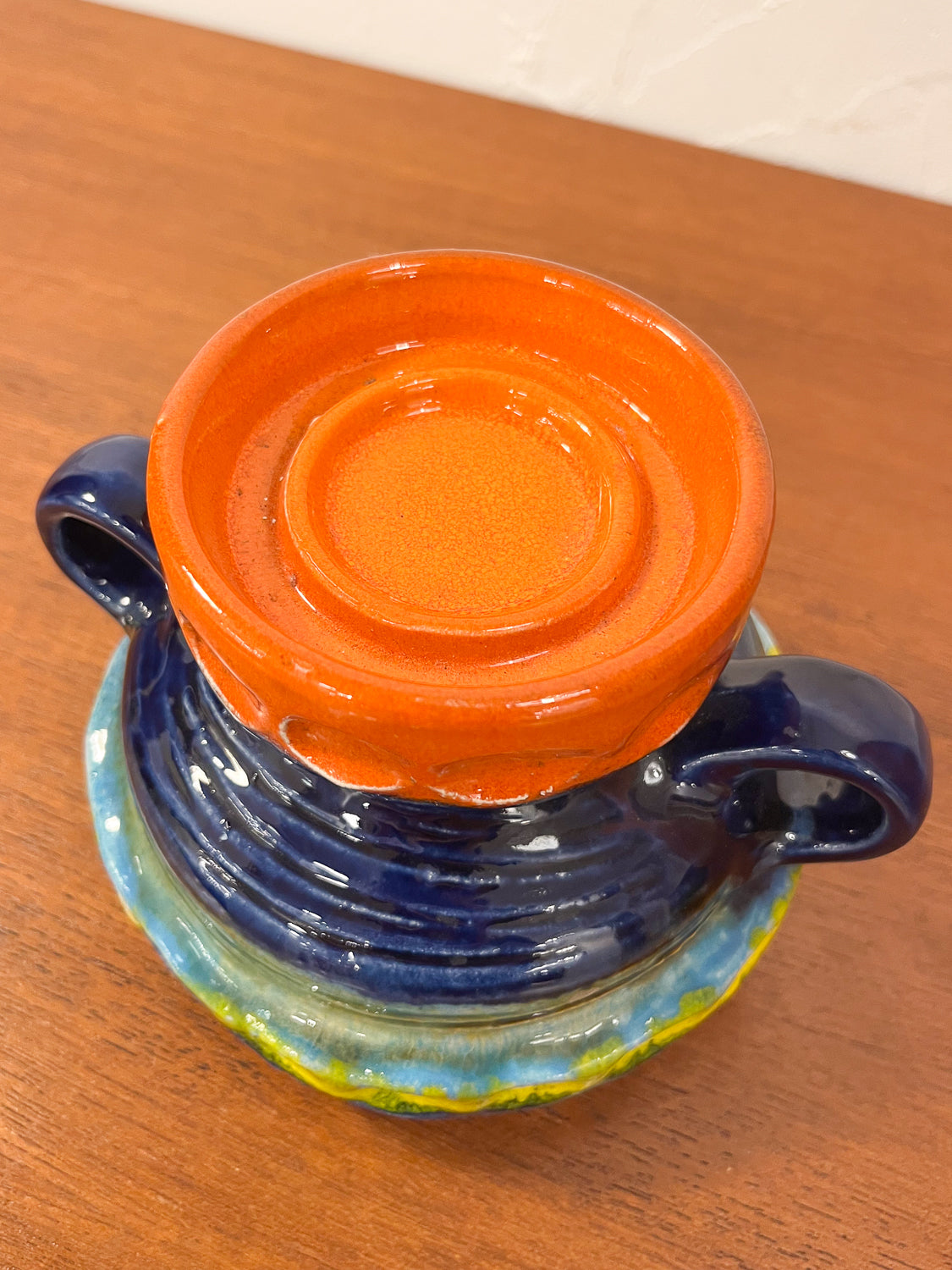 Fat Lava - セラミック キャンドルホルダー - West Germany - cerote antiques