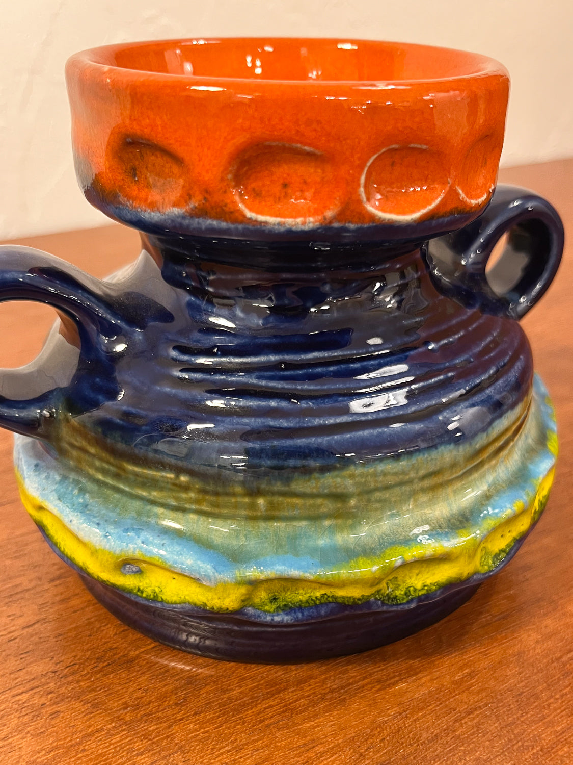 Fat Lava - セラミック キャンドルホルダー - West Germany - cerote antiques