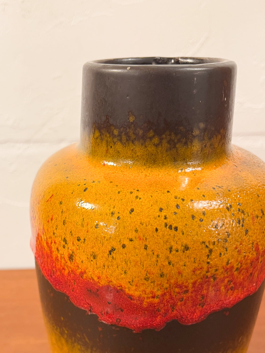 Fat Lava - セラミック フラワーベース - West Germany - cerote antiques