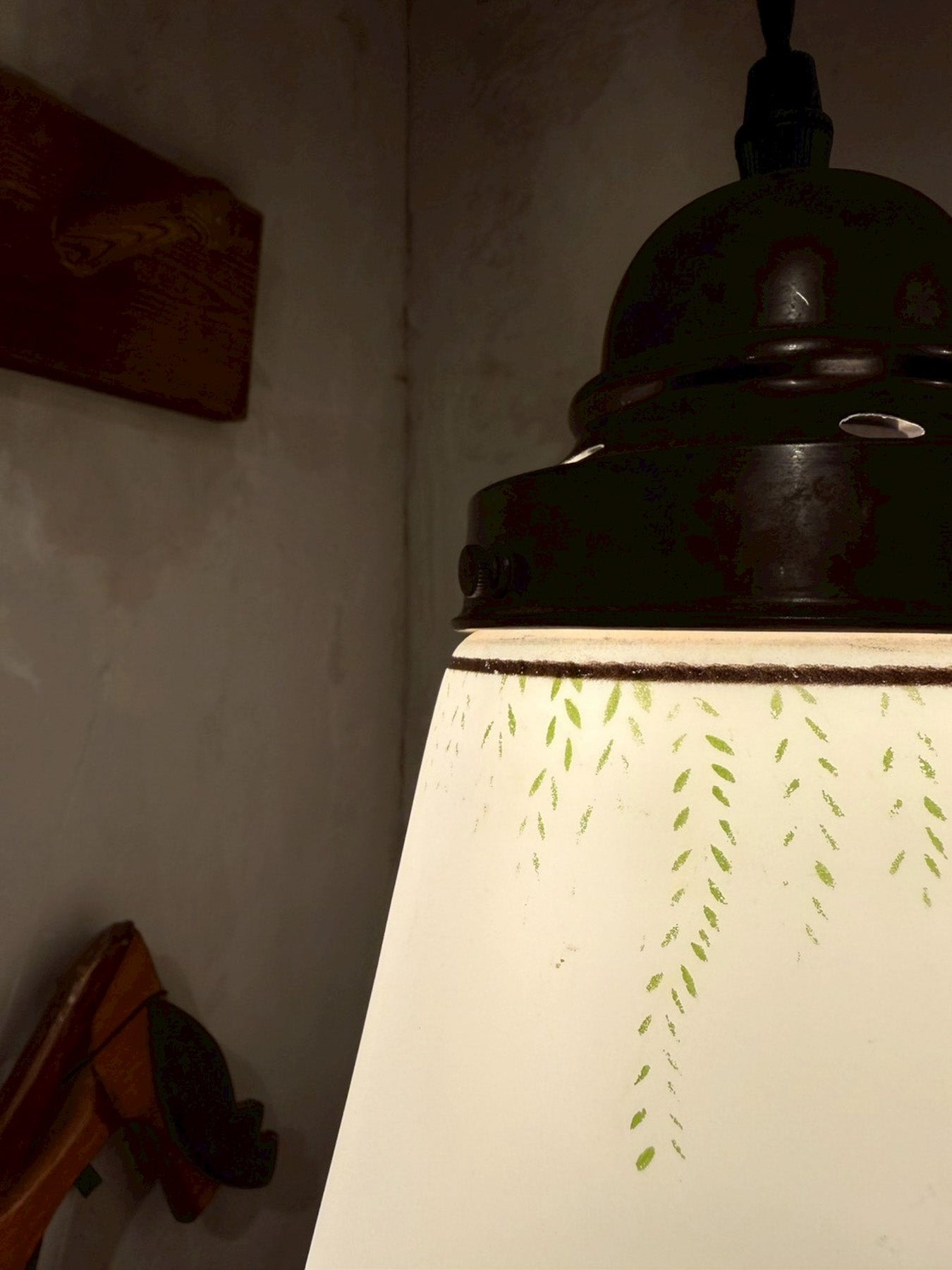 フロストガラスペンダントランプ - cerote antiques