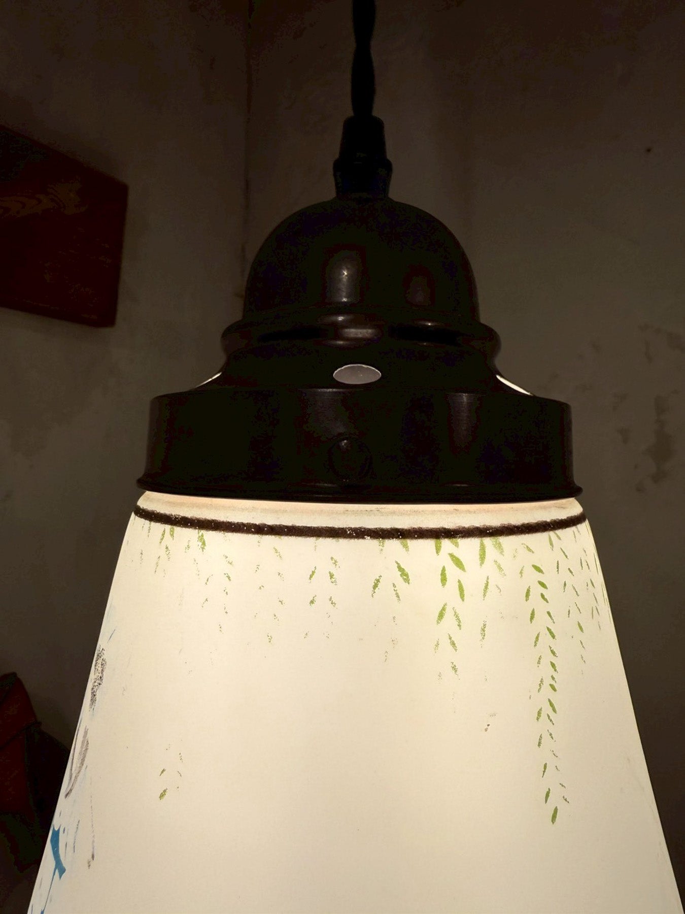 フロストガラスペンダントランプ - cerote antiques