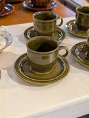 Pruszków ,  Wiesław Niewiedzielski <br>”LOTOS” セラミック カップ&ソーサー <br>1980's , Poland <br>TAMAGAWA BASE