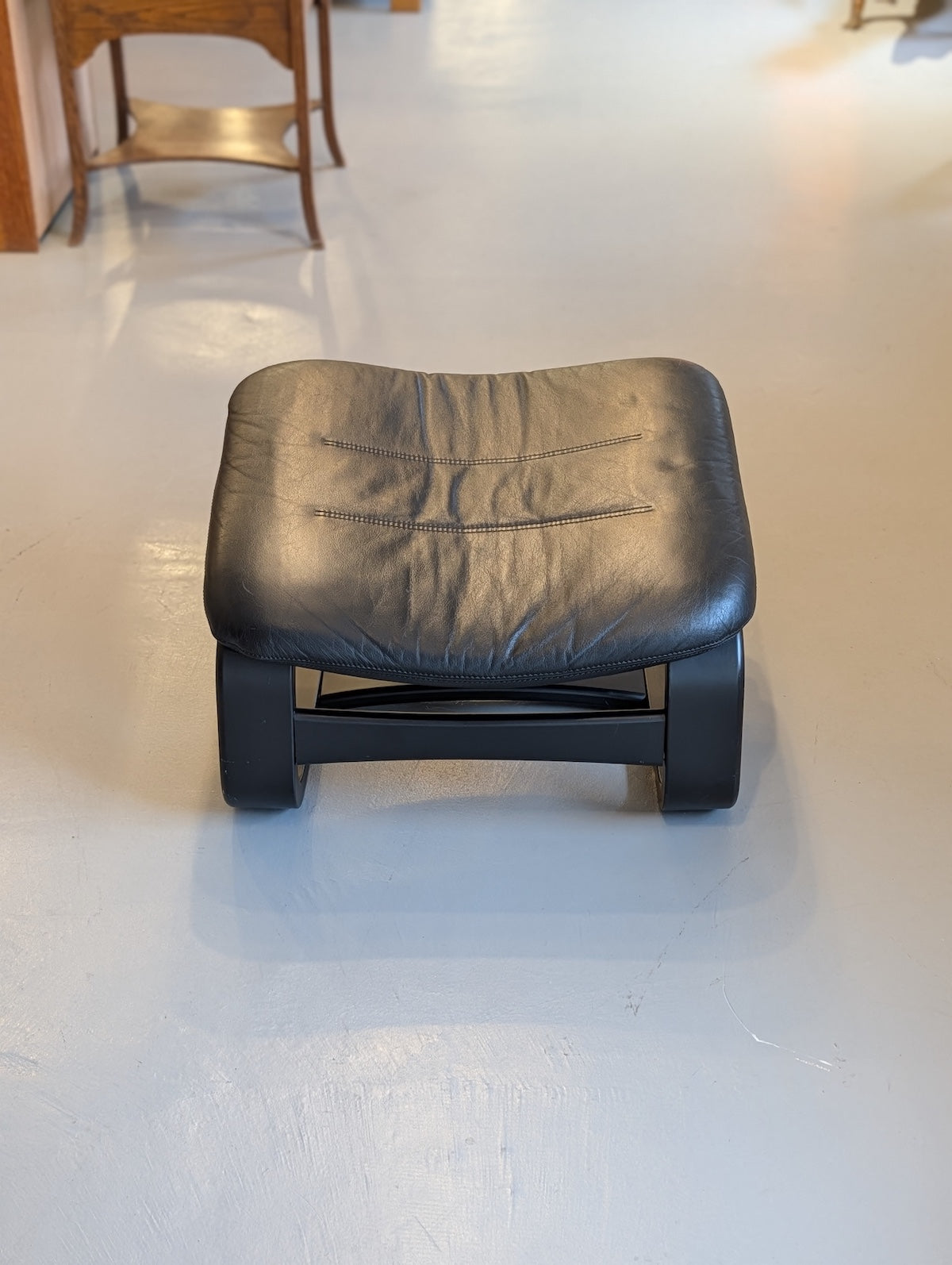 SKIPPER MØBLER , Svend Skipper - ”Apollo Chair” レザー ラウンジチェア＆オットマン - 1970's , Denmark