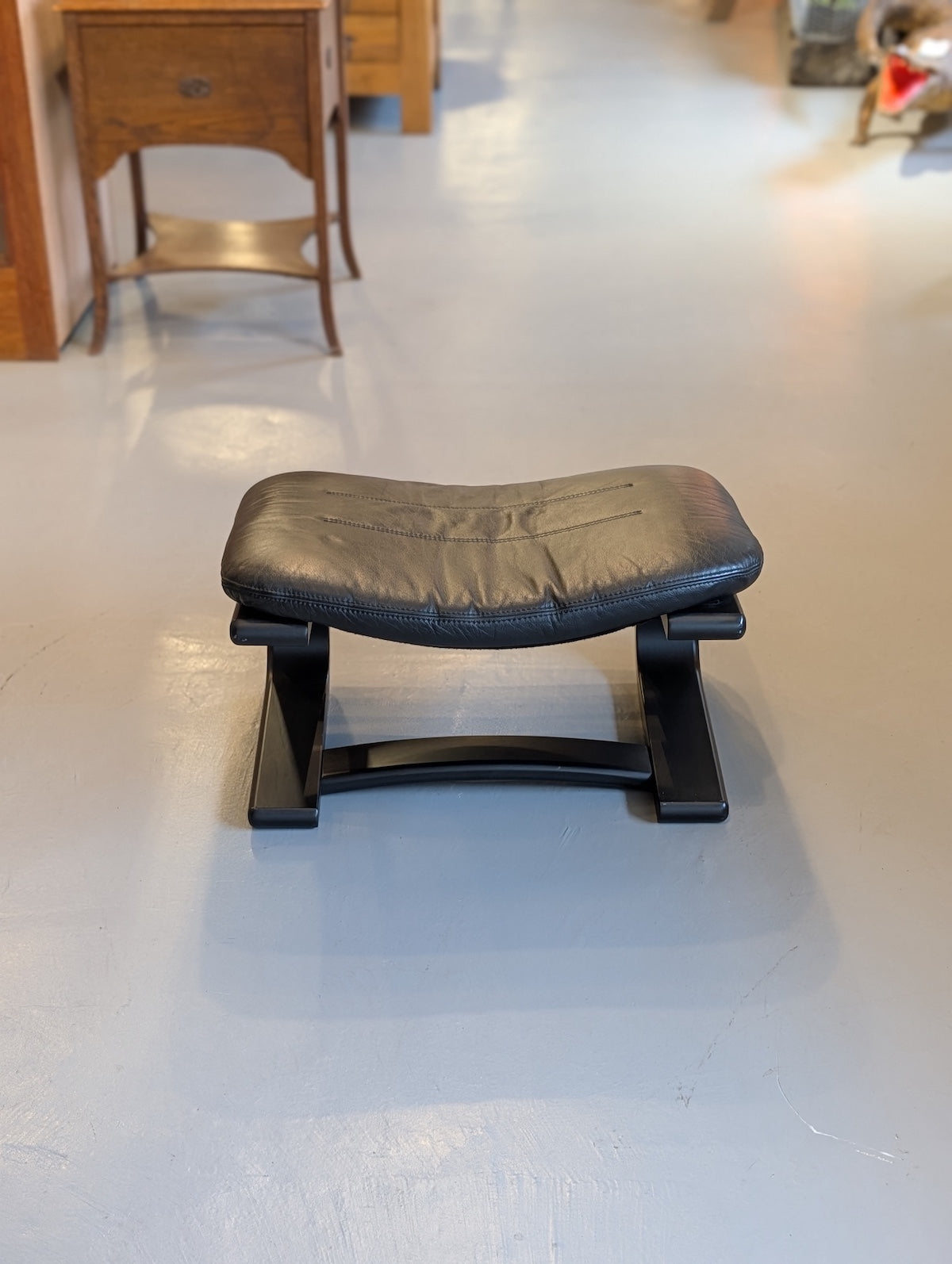 SKIPPER MØBLER , Svend Skipper - ”Apollo Chair” レザー ラウンジチェア＆オットマン - 1970's , Denmark