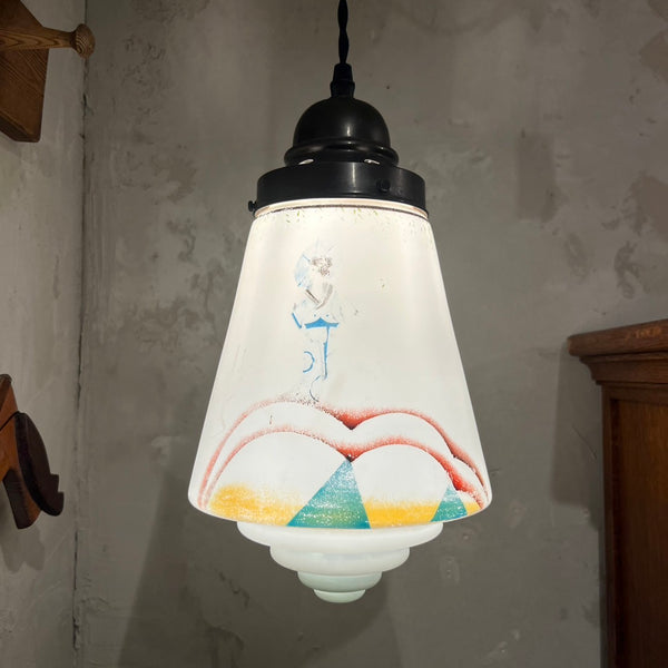 フロストガラスペンダントランプ VINTAGE シャークアタック