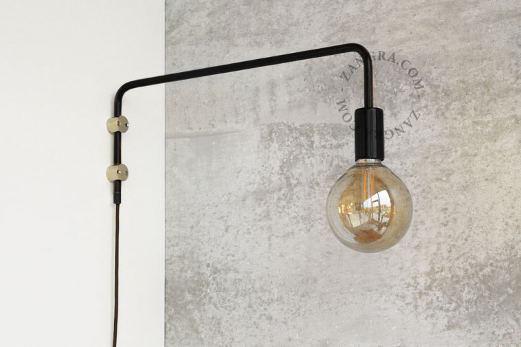 zangra<br> wall light with swing arm<br> -black<br> Yamato store/Sendagaya store