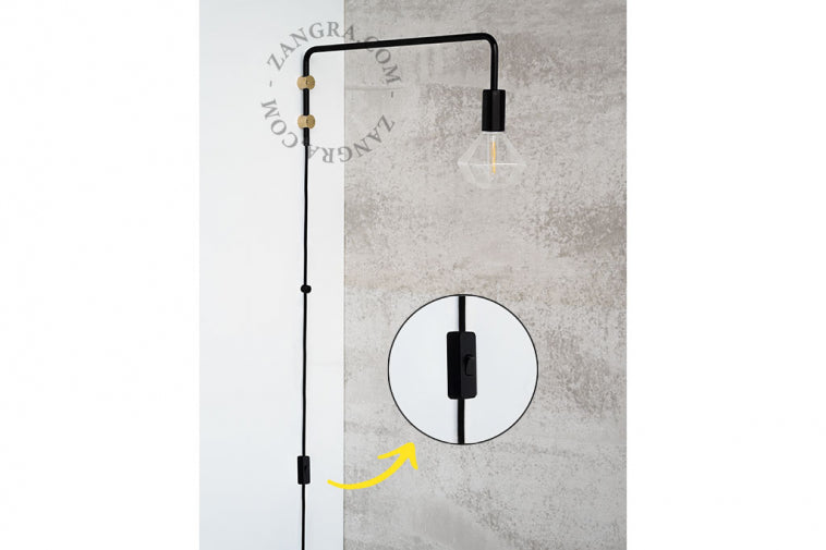 zangra <br>wall light with swing arm <br>- black <br>大和店・千駄ヶ谷店