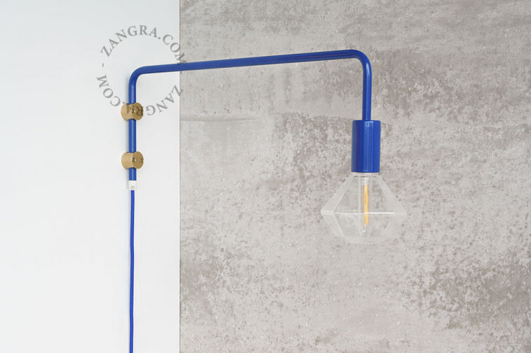 zangra<br> wall light with swing arm<br> - blue<br> Yamato store/Sendagaya store