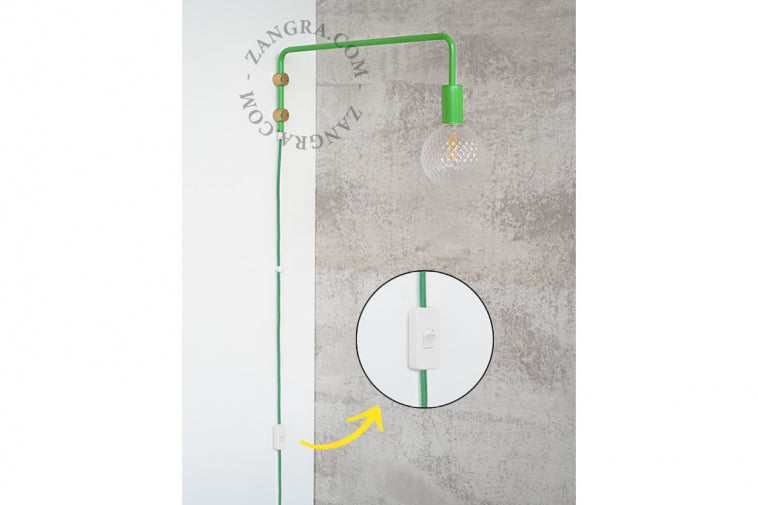 zangra <br>wall light with swing arm <br>- green <br>千駄ヶ谷店