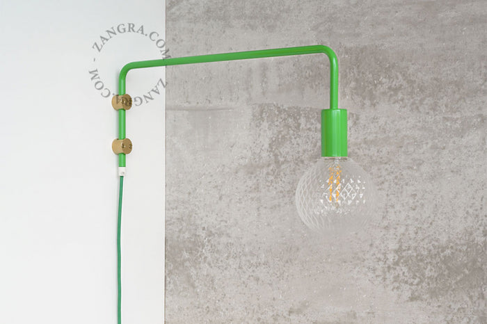 zangra wall light with swing arm - green 千駄ヶ谷店