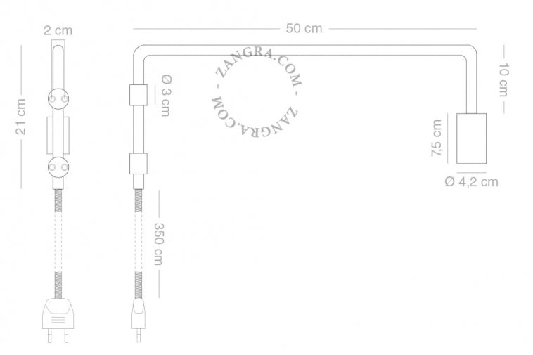 zangra<br> wall light with swing arm<br> - red<br> Yamato store/Sendagaya store