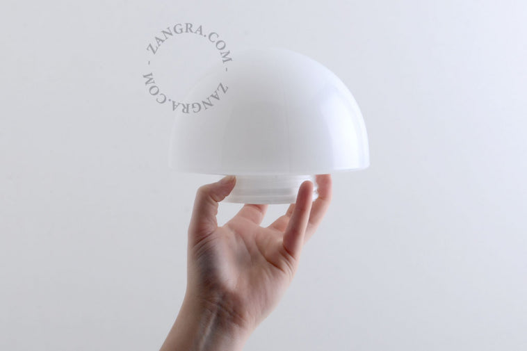 zangra <br>outdoor or bathroom white porcelain wall or ceiling light <br>- glass shade 21- Ø 10cm <br>