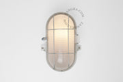 zangra <br>outdoor or bathroom white bakelite bulkhead light - opaline glass <br>大和店 7/28迄3点HOLD - ヴィンテージ SHARK ATTACK