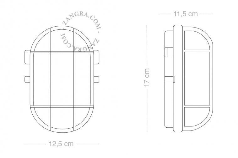 zangra - outdoor or bathroom green bulkhead light - 大和店
