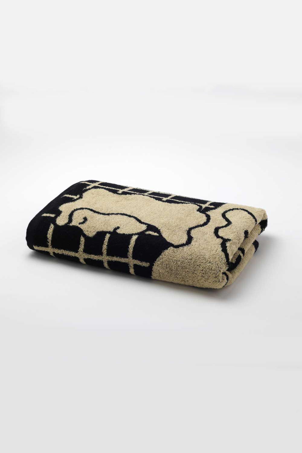 渡辺パイル<br>BUNCH OF FLOWERS バスタオル - BLACK<br>cerote antiques・大和店・relaod店 - ヴィンテージ SHARK ATTACK