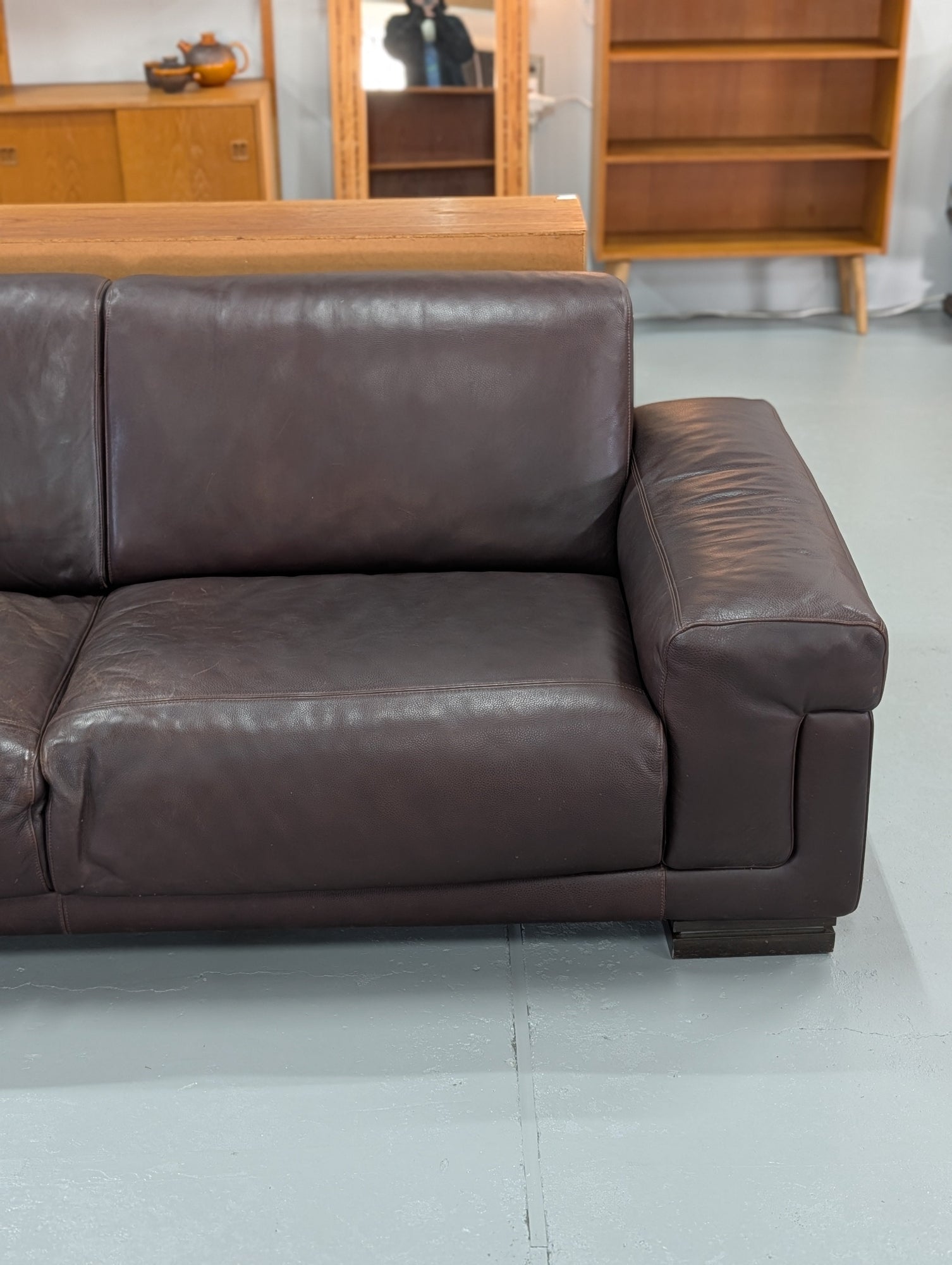 NATUZZI - レザーカウチソファ - 2000's Italy