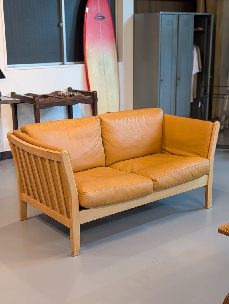 2シーターレザーソファ <br>1992’s  Denmark <br>TAMAGAWA BASE