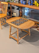 オークウッド タイルトップドロップリーフテーブル <br>TAMAGAWA BASE