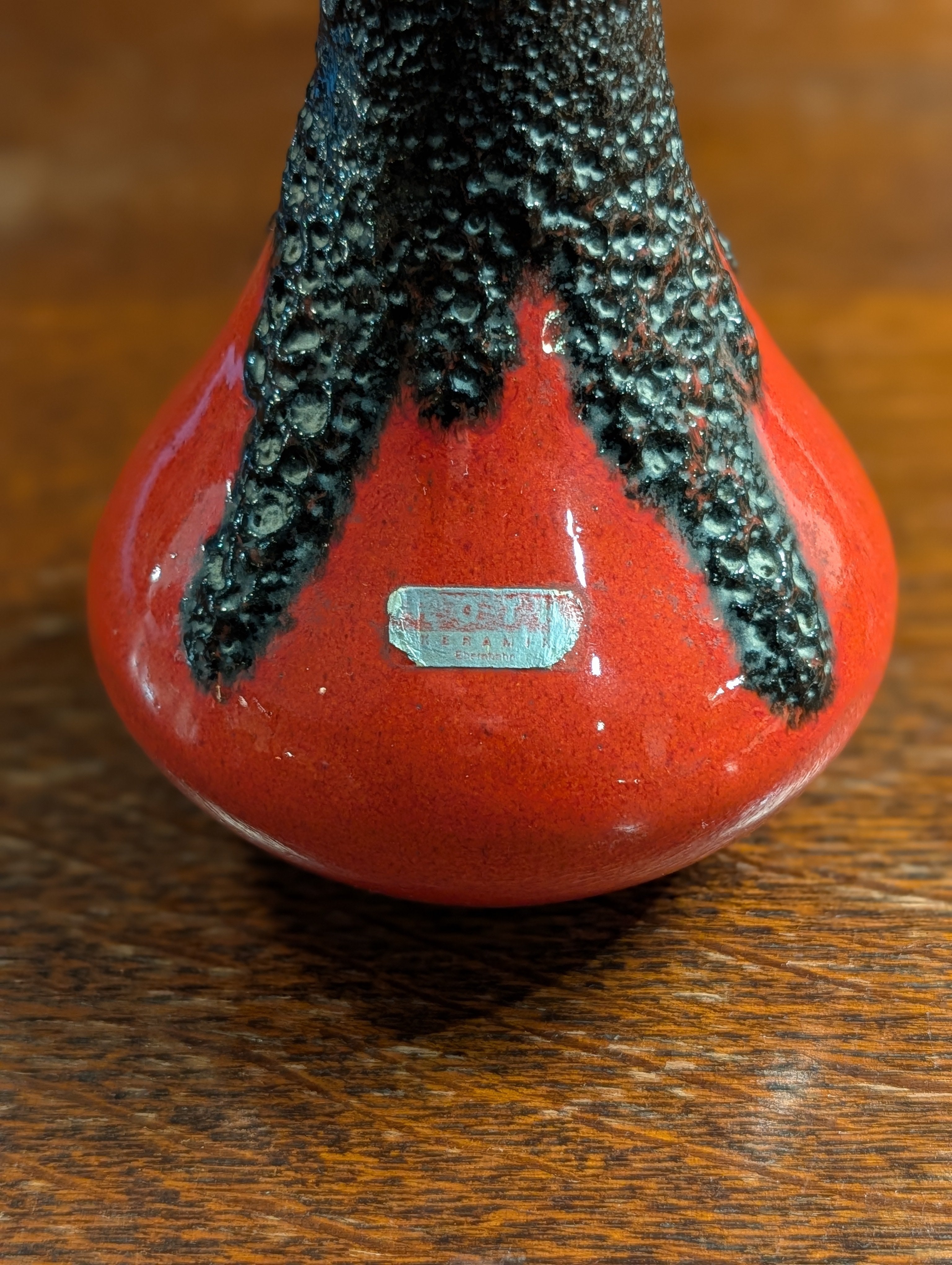 Fat Lava Roth Keramik - セラミックフラワーベース - West Germany - TAMAGAWA BASE