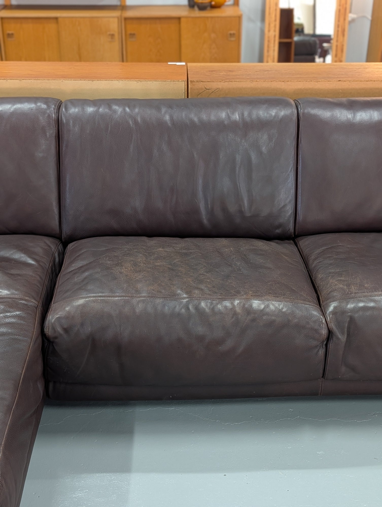 NATUZZI - レザーカウチソファ - 2000's Italy