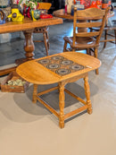 オークウッド タイルトップドロップリーフテーブル <br>TAMAGAWA BASE