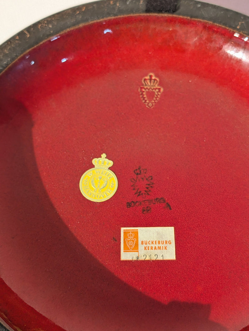 Bückeburg Keramik 68/2121 <br>Fat Lava <br>セラミック フラワーベース <br>1960's-1970's West Germany <br>TAMAGAWA BASE