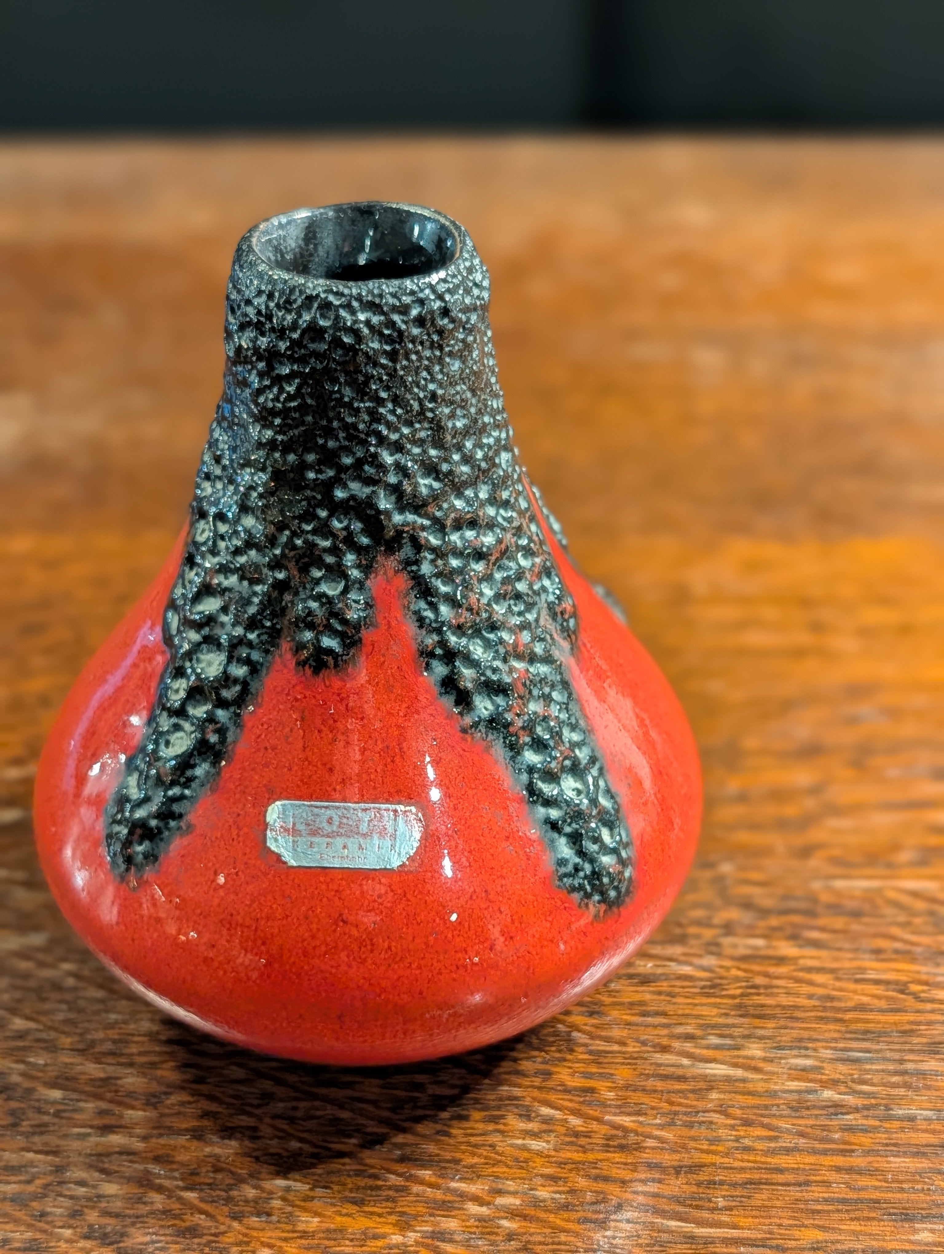 Fat Lava Roth Keramik - セラミックフラワーベース - West Germany - TAMAGAWA BASE