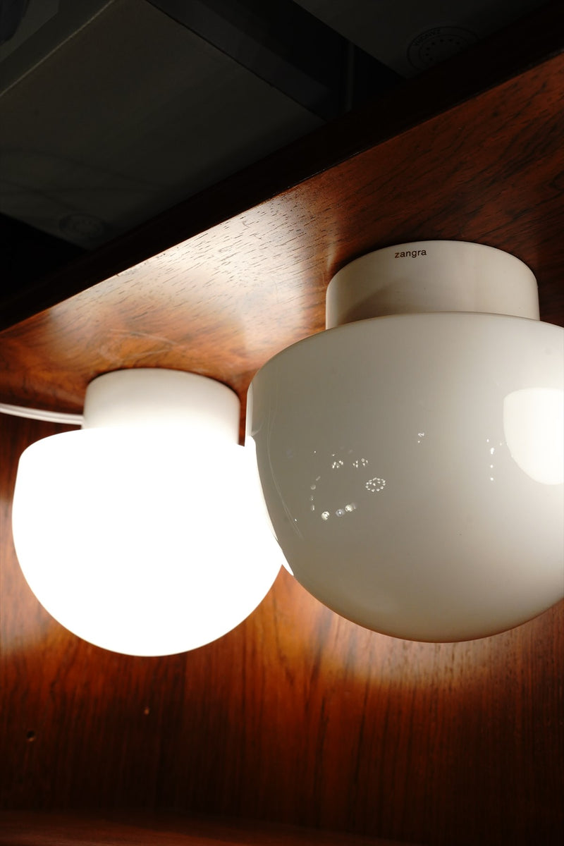 zangra <br>outdoor or bathroom white porcelain wall or ceiling light <br>- glass shade 21- Ø 10cm <br>