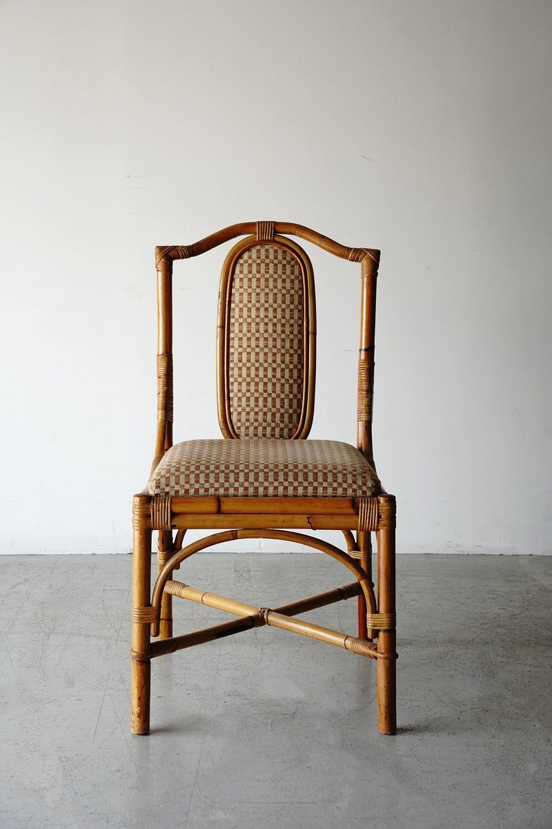 Rattan x fabric chair vintage Yamato store