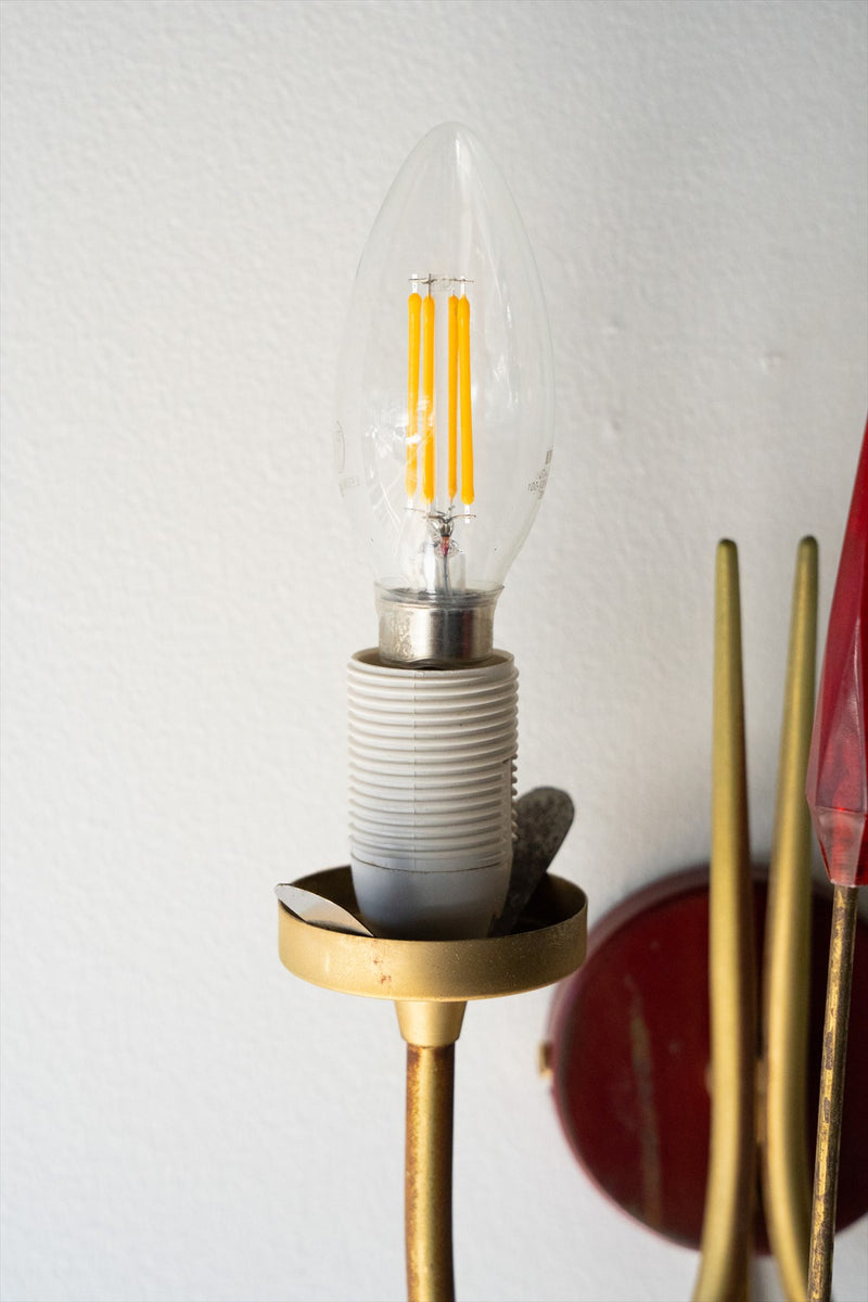 2-light cutting glass bracket lamp<br> vintage<br> Yamato store