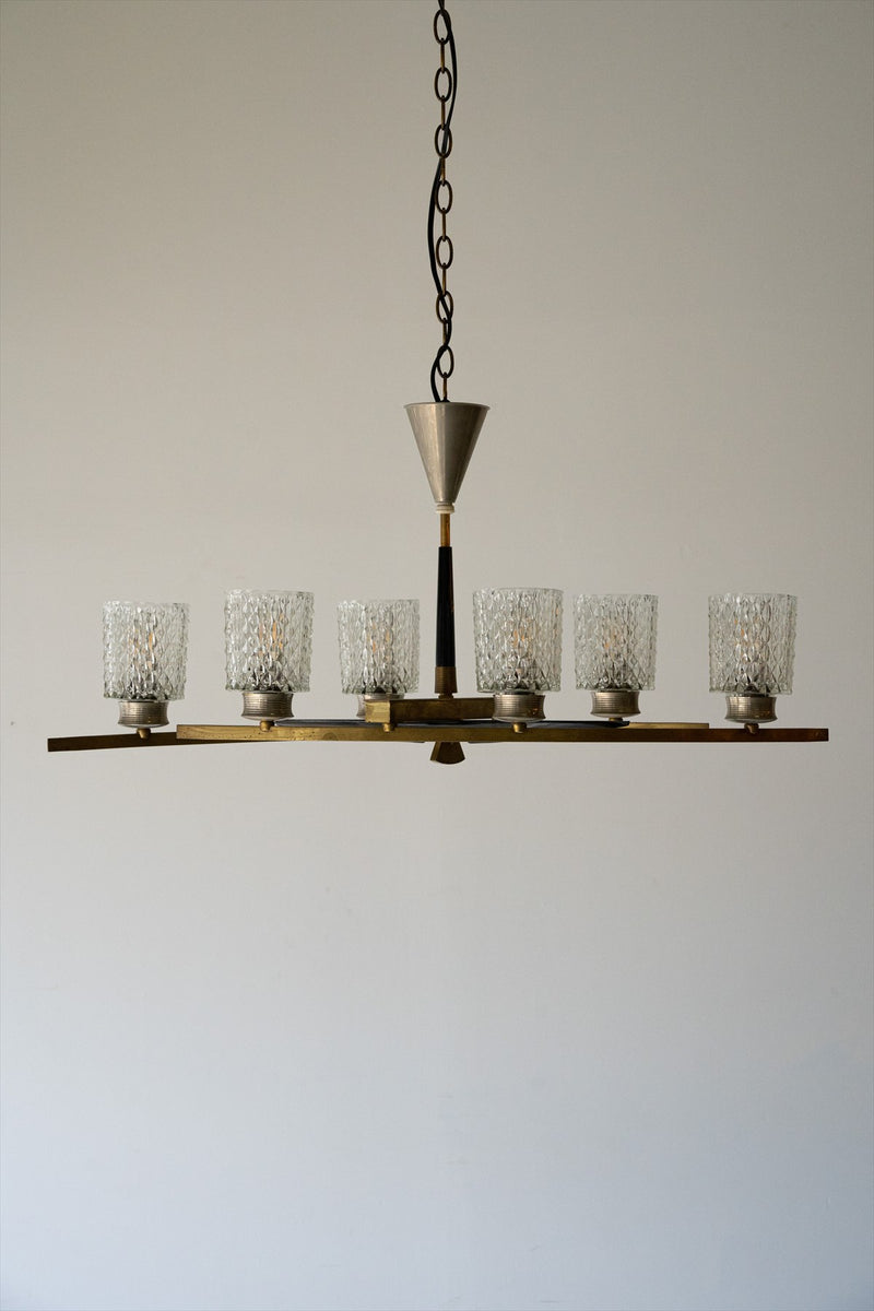 6 light brass chandelier vintage<br> Sendagaya store