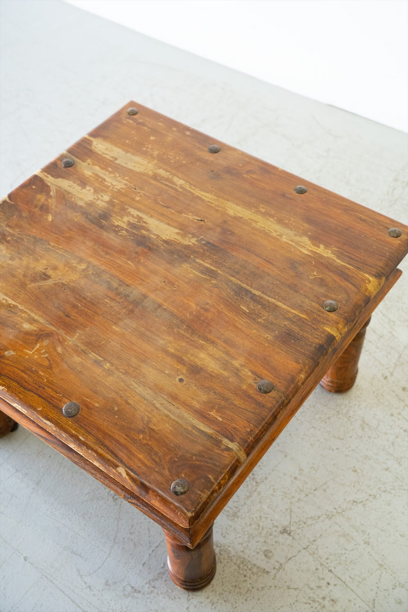 Wood side table vintage Yamato store<br> HOLD~until 6/20 K