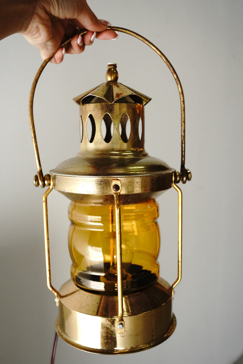 Amber glass lantern vintage Yamato store