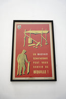 France ウォールポスター<br>ヴィンテージ <br> cerote antiques - ヴィンテージ SHARK ATTACK