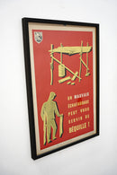 France ウォールポスター<br>ヴィンテージ <br> cerote antiques - ヴィンテージ SHARK ATTACK