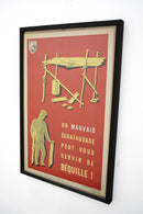 France ウォールポスター<br>ヴィンテージ <br> cerote antiques - ヴィンテージ SHARK ATTACK