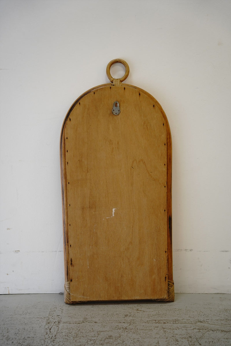 Rattan wall mirror vintage Sendagaya store