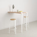 TIPTOE<br>BIG LOU bar stool – SOLID OAK <br>CLOUDY WHITE - ヴィンテージ SHARK ATTACK
