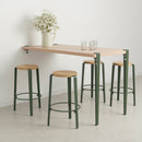 TIPTOE<br>MI LOU mid-high stool – solid wood – SOLID OAK <br>ROSEMARY GREEN - ヴィンテージ SHARK ATTACK