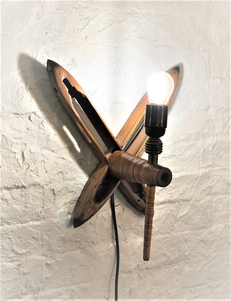 vintage<br> Wood bracket lamp Sendagaya store<br>