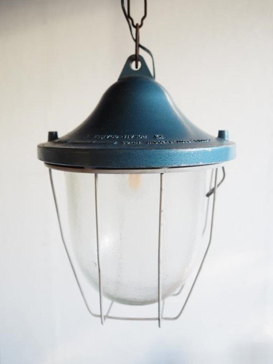 Vintage Polish industrial pendant lamp/deck lamp A (Osaka store)<br> _IPL-201225-5-O