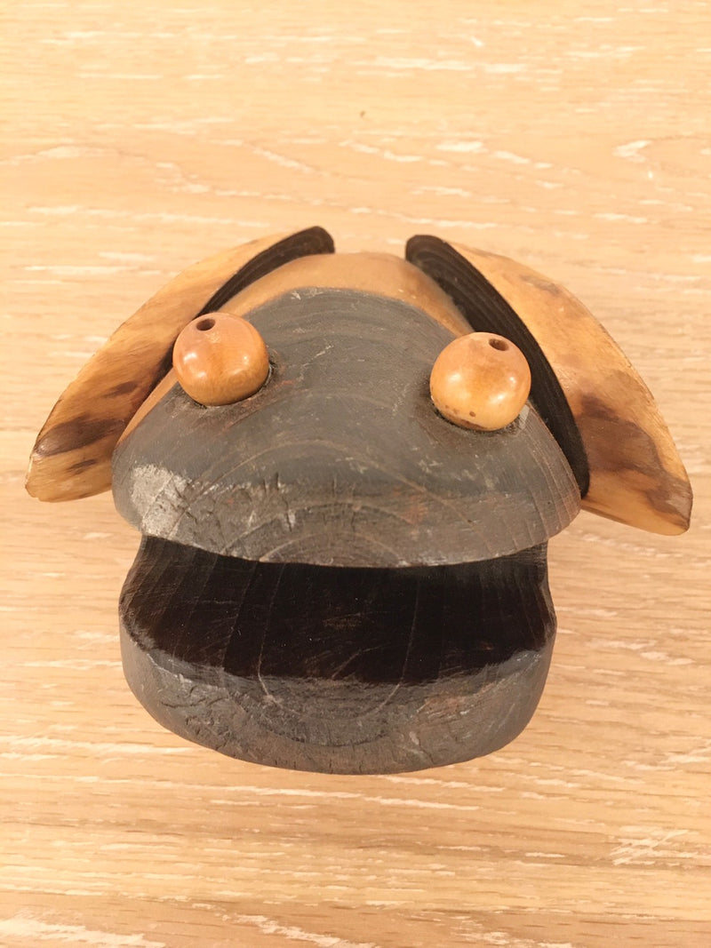 Vintage frog motif wood object Sendagaya<br>