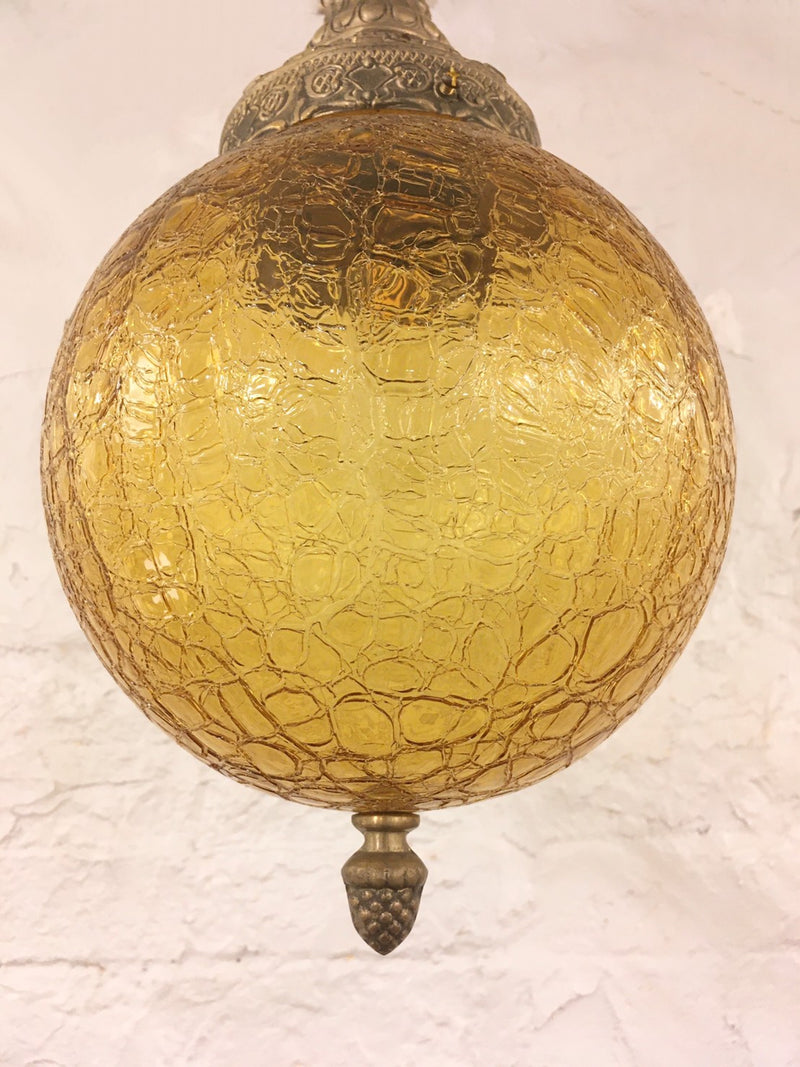 vintage<br> amber glass pendant lamp<br> (Sendagaya store)<br> plsd-210612-1-S