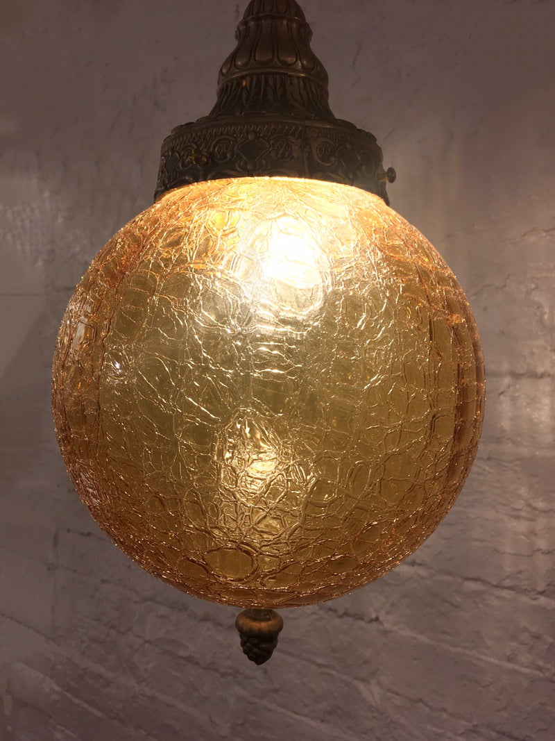 vintage<br> amber glass pendant lamp<br> (Sendagaya store)<br> plsd-210612-1-S